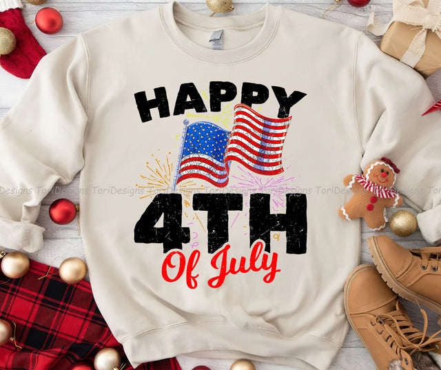 Happy 4th Of July Patriotic American US Flag 4th Of July Sublimation Design Downloads Sublimation ToriDesigns 