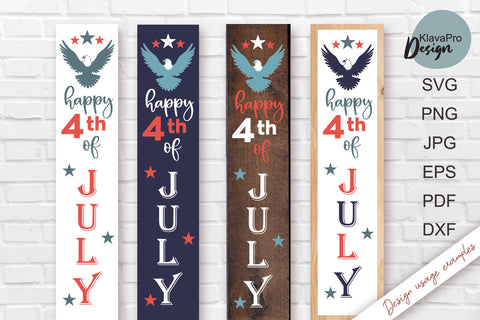 Happy 4th of July - Patriotic Porch sign SVG SVG Klava P 
