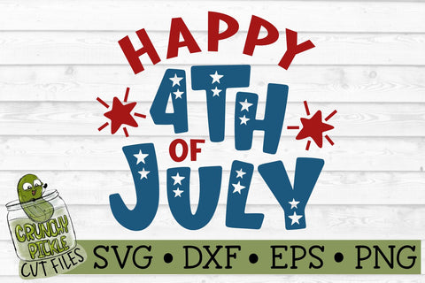 Happy 4th of July Patriotic SVG File SVG Crunchy Pickle 