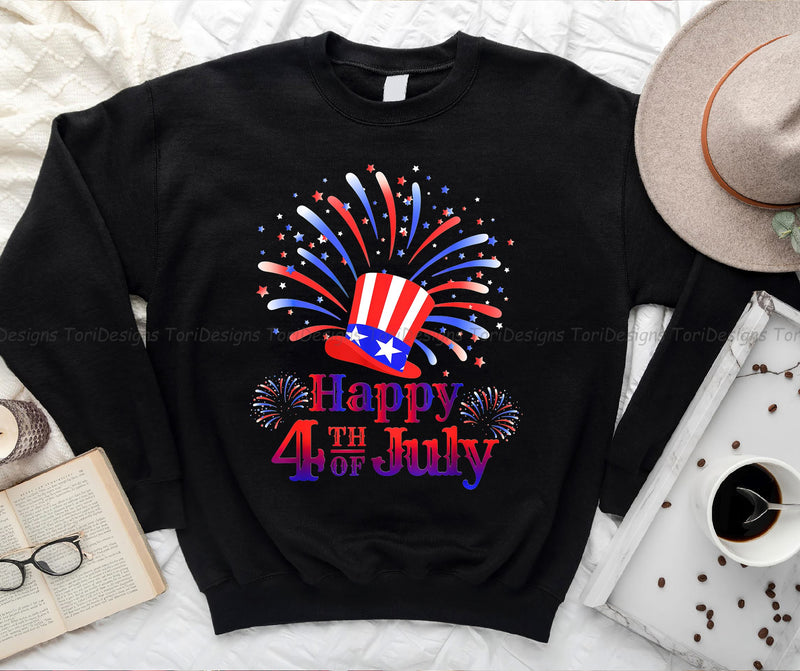 Happy 4th of July PNG, Independence Day, Red White Blue, Sublimation Design Downloads Sublimation ToriDesigns 