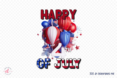 Happy 4th of July PNG Sublimation Design Sublimation CraftLabSVG 
