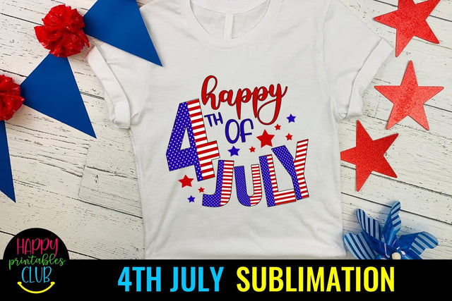 Happy 4th of July Sublimation- July 4th Sublimation Ideas Sublimation Happy Printables Club 