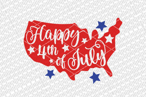 Happy 4th of July SVG | America USA Sign / Shirt Design | DXF and More! SVG Diva Watts Designs 