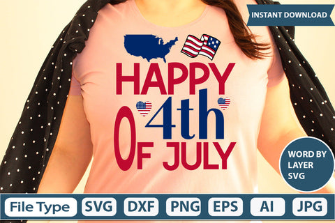 Happy 4th Of July Svg Cur File SVG DesignPlante 503 