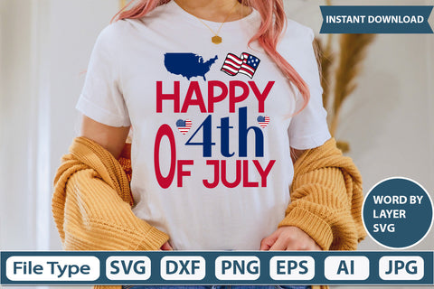 Happy 4th Of July Svg Cur File SVG DesignPlante 503 