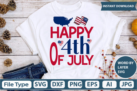 Happy 4th Of July Svg Cur File SVG DesignPlante 503 