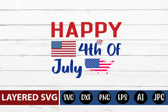 Happy 4th Of July SVG cut file SVG Blessedprint 