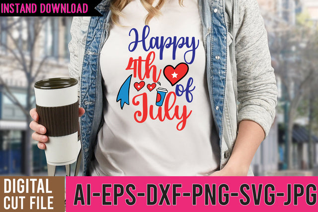 Happy 4th of july SVG Cut Files SVG BlackCatsMedia 