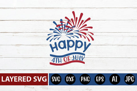 Happy 4th Of July SVG cute file SVG Blessedprint 