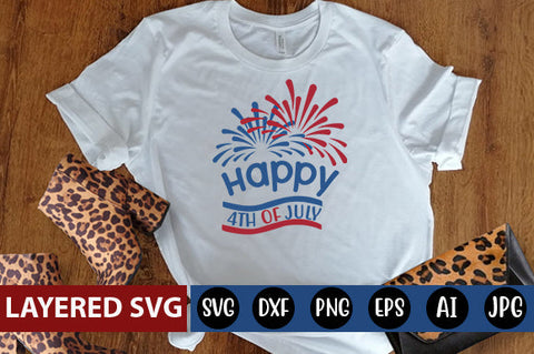 Happy 4th Of July SVG cute file SVG Blessedprint 