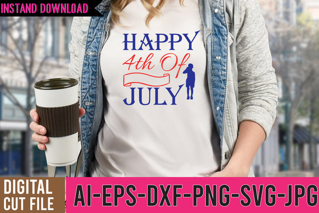 Happy 4th of July SVG Design SVG BlackCatsMedia 