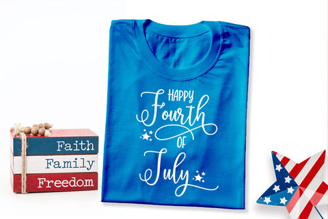 Happy 4th of July SVG I 4th of July SVG I Patriotic SVG PNG SVG Happy Printables Club 