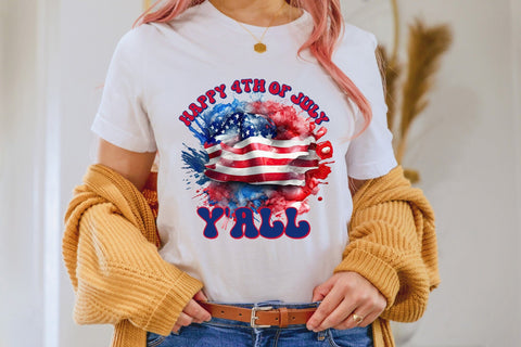 Happy 4th of July Y'all PNG Sublimation Design Sublimation CraftLabSVG 