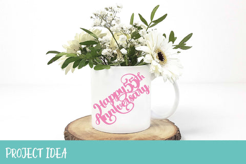 Happy 55th Anniversary Cake Topper SVG | Wedding Anniversary SVG OyoyStudioDigitals 