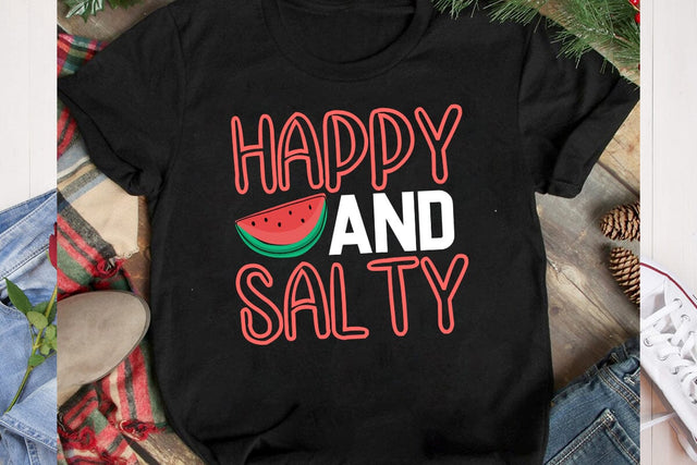 Happy And Salty SVG Cut File, Aloha Summer SVG Cut File,Aloha Summer SVG Design, Summer SVG Quotes, Summer Sublimation PNG,Funny Summer SVG Bundle,Summer SVG Bundle, Beach Quotes, Vacation t shirt SVG BlackCatsMedia 