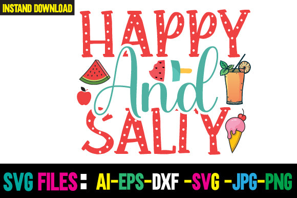 Happy And Salty SVG Cut File SVG Newmockups 