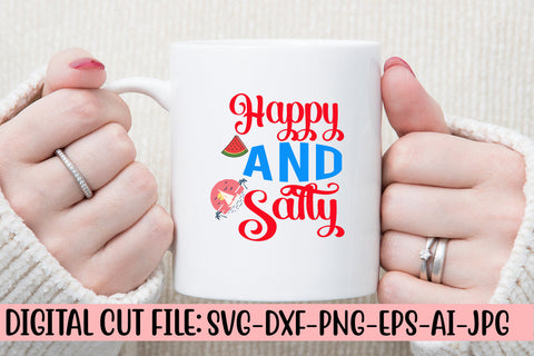 Happy And Salty SVG Cut File SVG Syaman 