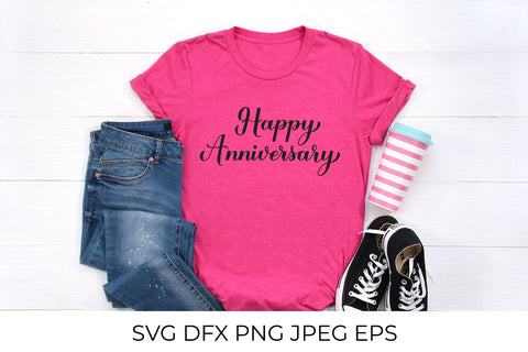 Happy Anniversary calligraphy lettering. SVG LaBelezoka 