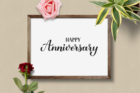 Happy Anniversary calligraphy lettering SVG LaBelezoka 