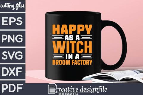 happy as a witch in a broom factory SVG farhad farhad 