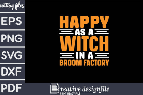 happy as a witch in a broom factory SVG farhad farhad 