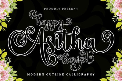Happy Asitha Script Font muhammadzeky 
