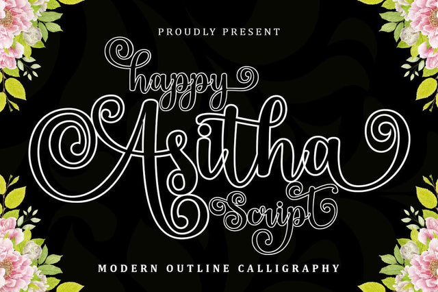 Happy Asitha Script Font muhammadzeky 