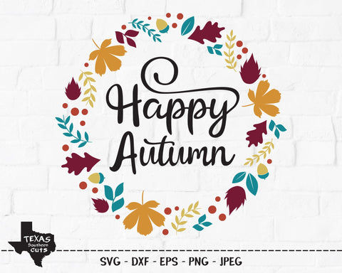 Happy Autumn | Fall SVG SVG Texas Southern Cuts 