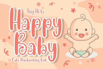 Happy Baby Cute Font Font MJB Letters Studio 