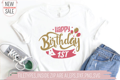 Happy Birthday 1 SVG Creativeart88 