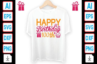 Happy Birthday 100th SVG Craftlabsvg24 