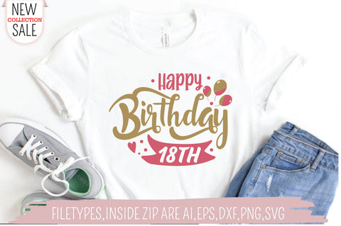 Happy Birthday 18 SVG Creativeart88 