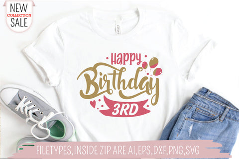 Happy Birthday 3 SVG Creativeart88 