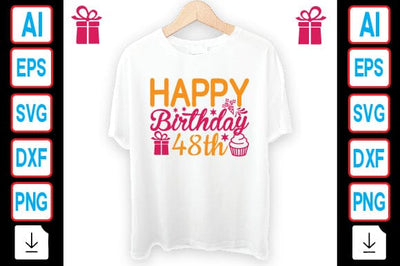 Happy Birthday 48th SVG Craftlabsvg24 