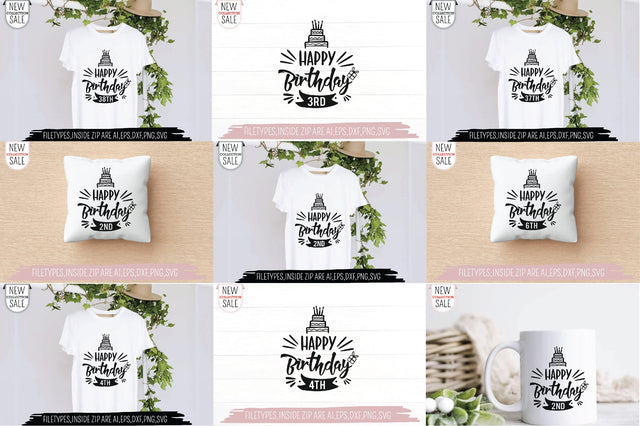 Happy Birthday 50 PNG Bundle SVG Creativeart88 