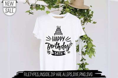 Happy Birthday 54 SVG Creativeart88 