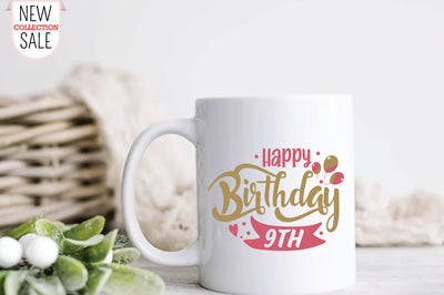 Happy Birthday 9 SVG Creativeart88 