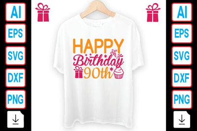 Happy Birthday 90th SVG Craftlabsvg24 