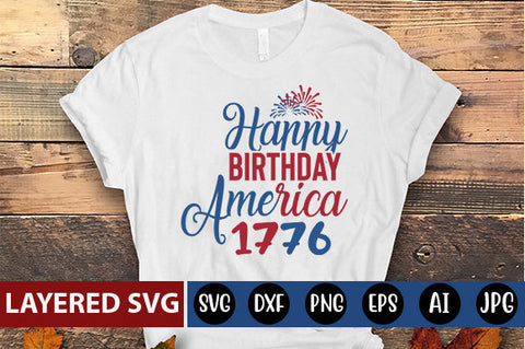 Happy Birthday America 1776 SVG cute file SVG Blessedprint 
