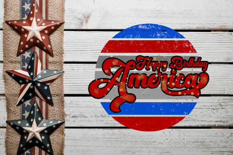 Happy Birthday America I July 4 Patriotic Sublimation Design Sublimation Happy Printables Club 