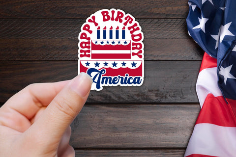 Happy Birthday America PNG Sticker Sublimation CraftLabSVG 