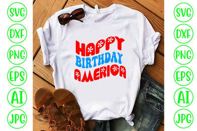 Happy Birthday America Retro SVG SVG Syaman 