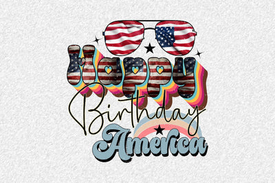 Happy Birthday America Sublimation SVGArt 
