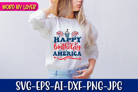 Happy birthday America SVG Blessedprint 