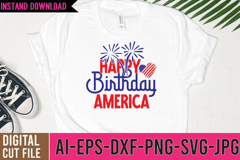 Happy birthday America SVG Cut File SVG BlackCatsMedia 