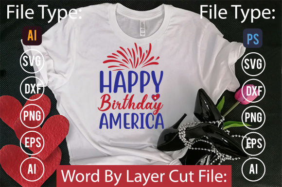 Happy Birthday America Svg Cut File SVG DesignPlante 503 
