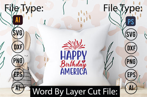 Happy Birthday America Svg Cut File SVG DesignPlante 503 