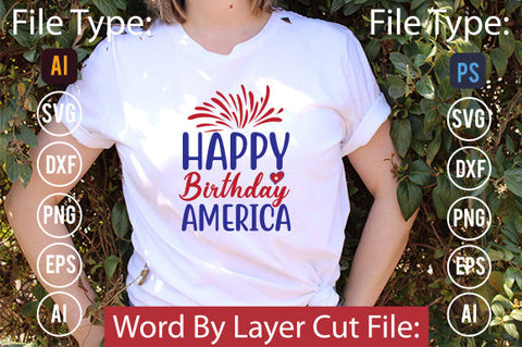 Happy Birthday America Svg Cut File SVG DesignPlante 503 