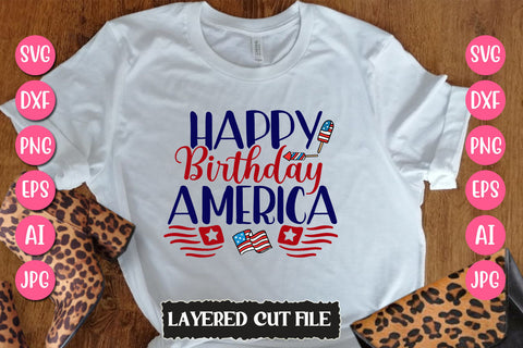 Happy Birthday America SVG Cut File SVG Newmockups 