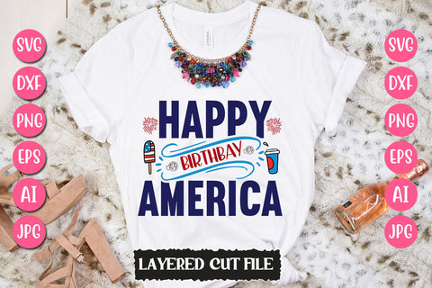 Happy Birthday America SVG Cut File SVG Newmockups 
